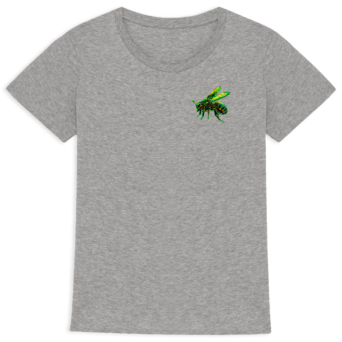 Eletronic Chip Green Bee 2 Logo T-shirt Femme à Col Rond