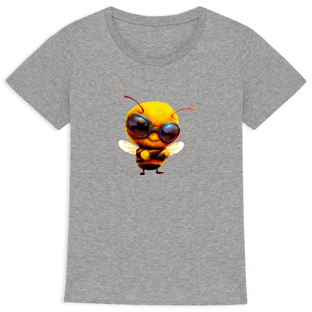 Cool Bee 2 Front T-shirt Femme à Col Rond