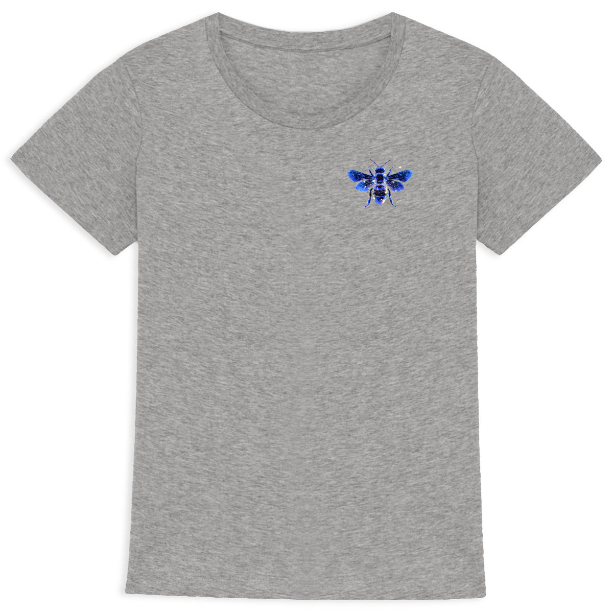 Celestial Blue Bee 1 Logo T-shirt Femme à Col Rond