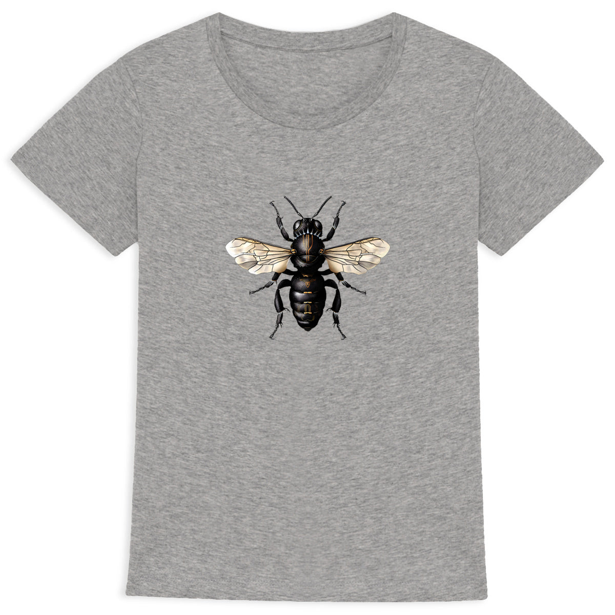 Black Panther Bee Front T-shirt Femme à Col Rond