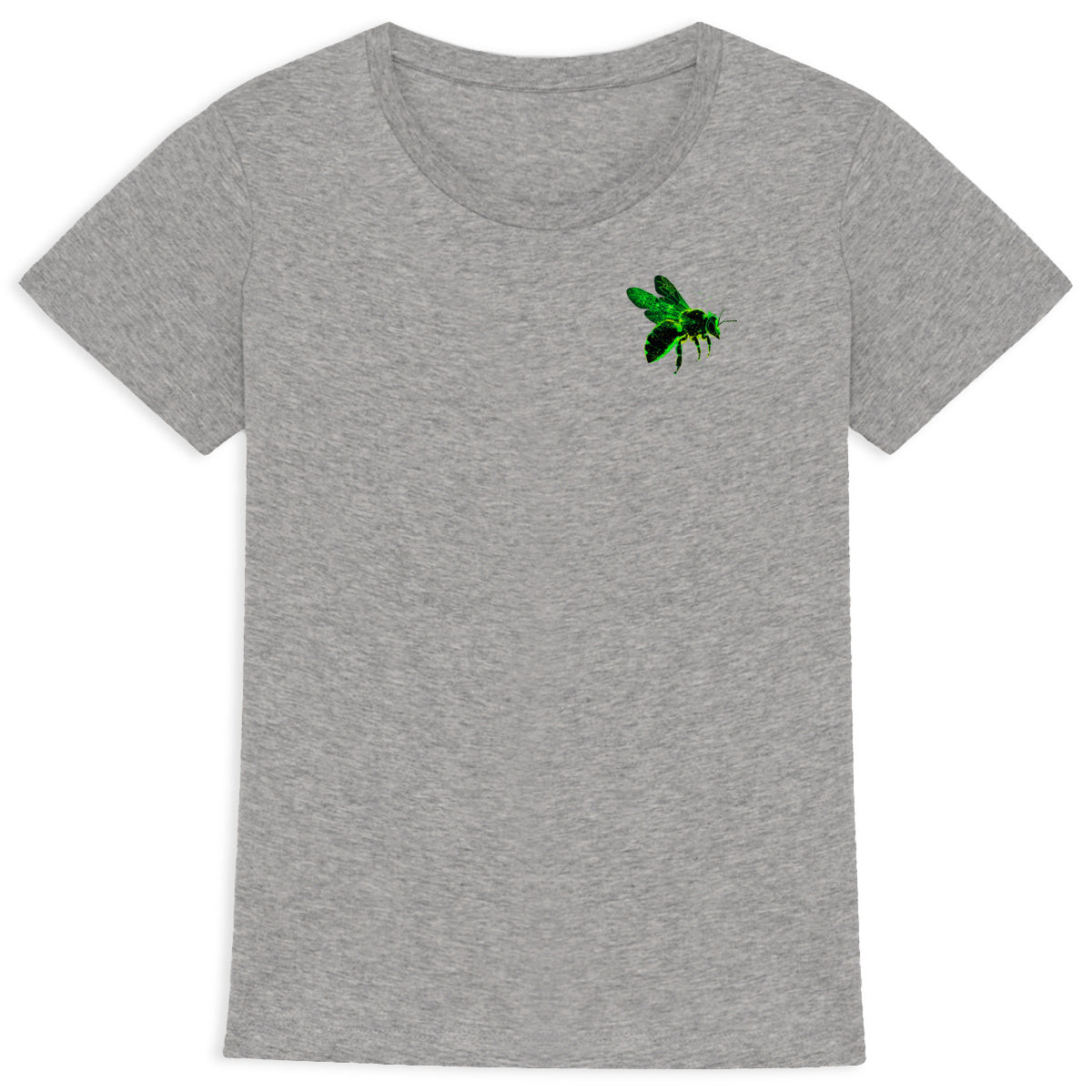 Celestial Green Bee 2 Logo T-shirt Femme à Col Rond