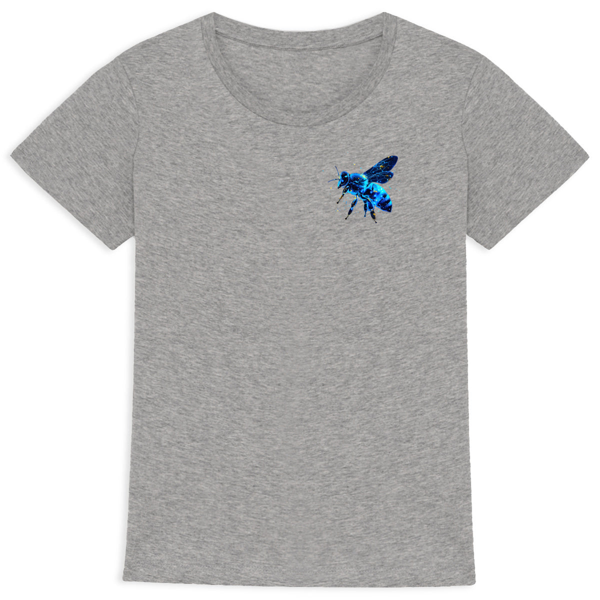 Celestial Blue Bee 2 Logo T-shirt Femme à Col Rond