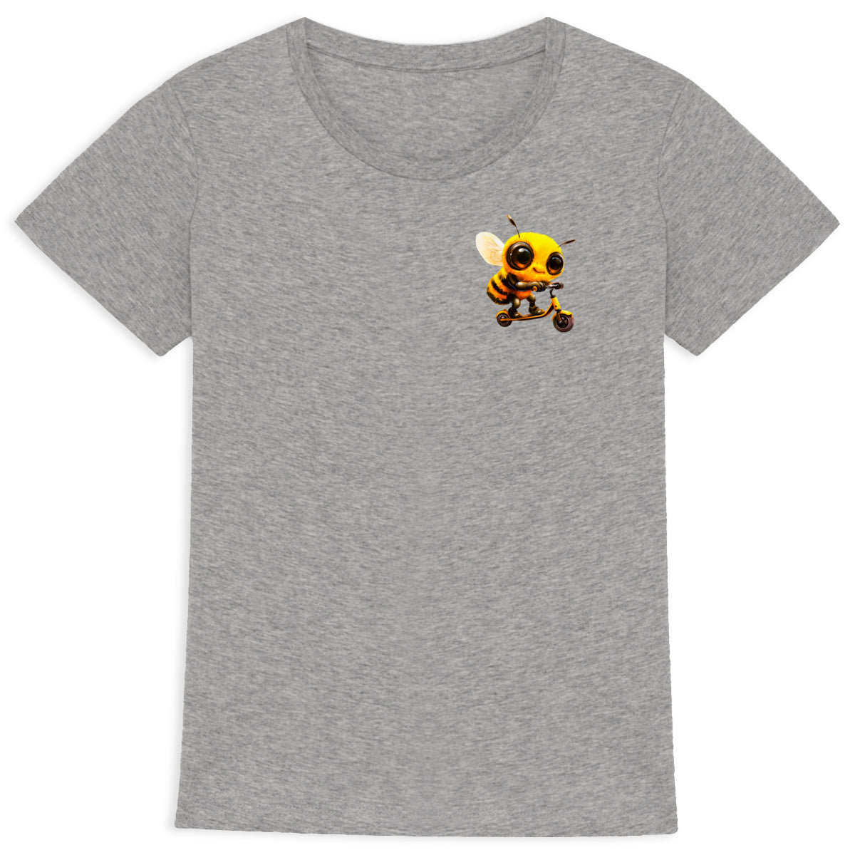 Scootering Bee Logo T-shirt Femme à Col Rond