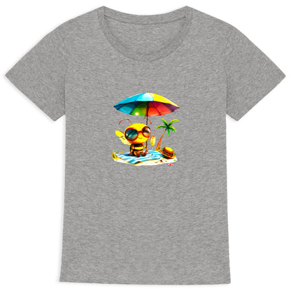 Chilling Bee at the Beach Front T-shirt Femme à Col Rond