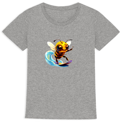 Surfing Bee Front T-shirt Femme à Col Rond