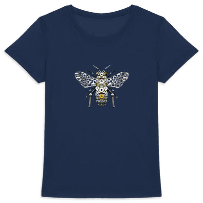 Bee Bolted 5 Front T-shirt Femme à Col Rond 