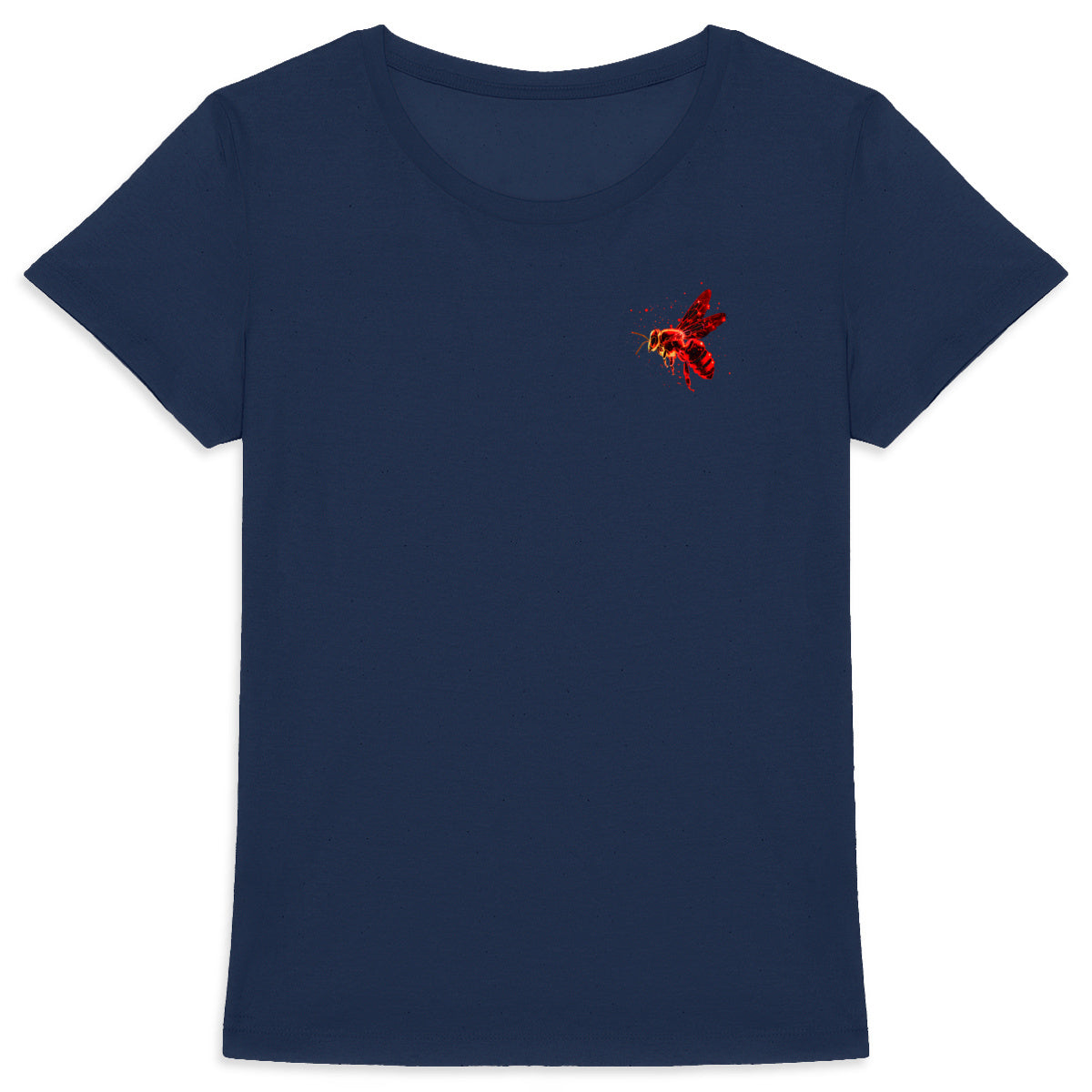 Celestial Red Bee 2 Logo T-shirt Femme à Col Rond