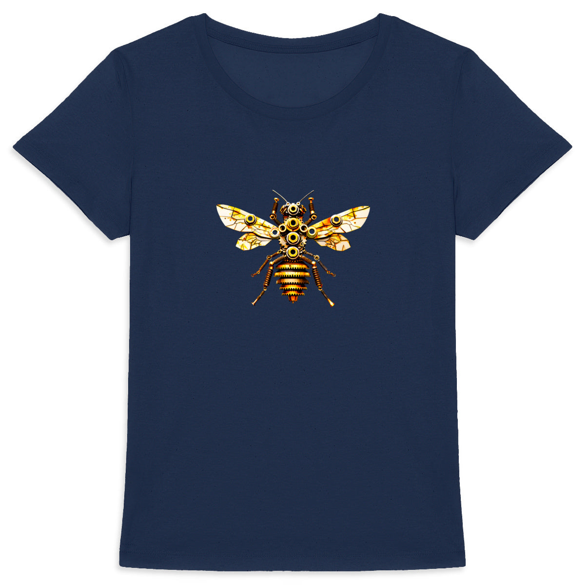 Bee Bolted 2 Front T-shirt Femme à Col Rond