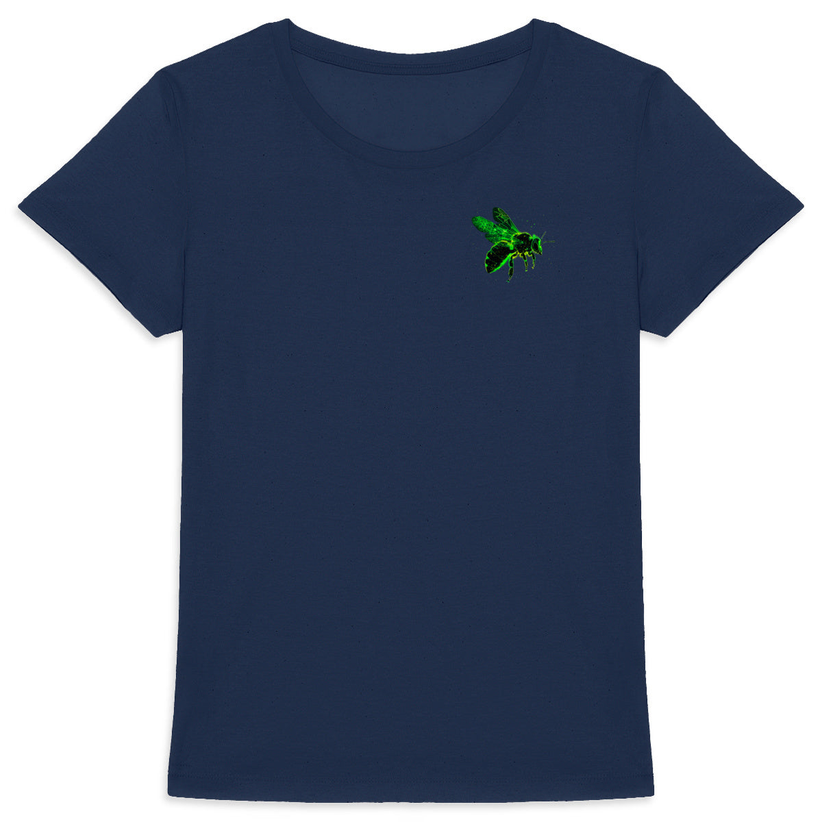 Celestial Green Bee 2 Logo T-shirt Femme à Col Rond