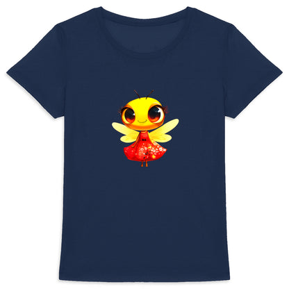 Dressed Up Bee 3 Front T-shirt Femme à Col Rond