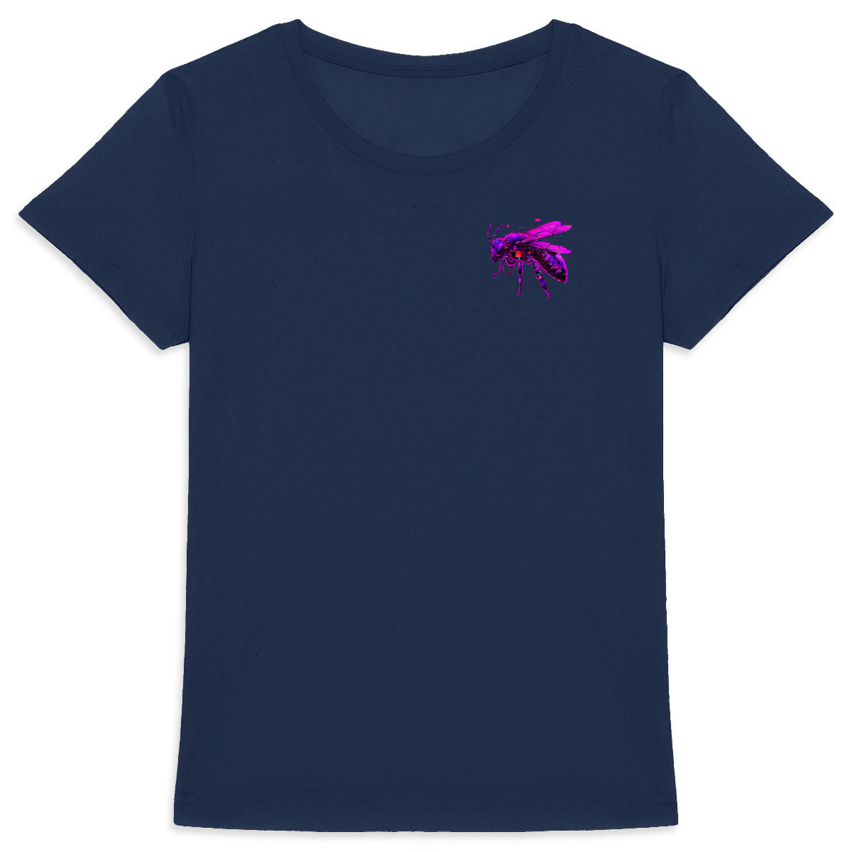 Eletronic Chip Purple Bee 2 Logo T-shirt Femme à Col Rond