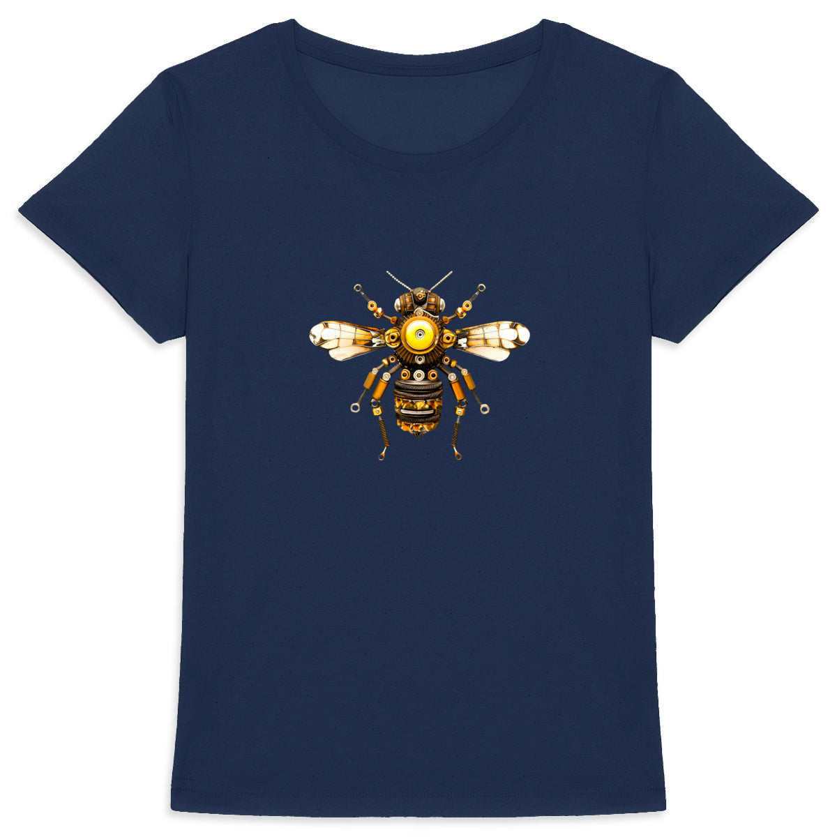 Bee Bolted 3 Front T-shirt Femme à Col Rond 