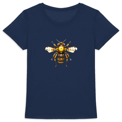 Bee Bolted 3 Front T-shirt Femme à Col Rond 