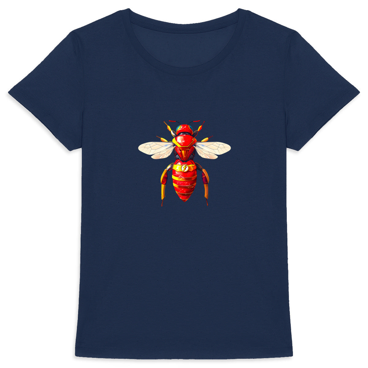 The Flash Bee Front T-shirt Femme à Col Rond