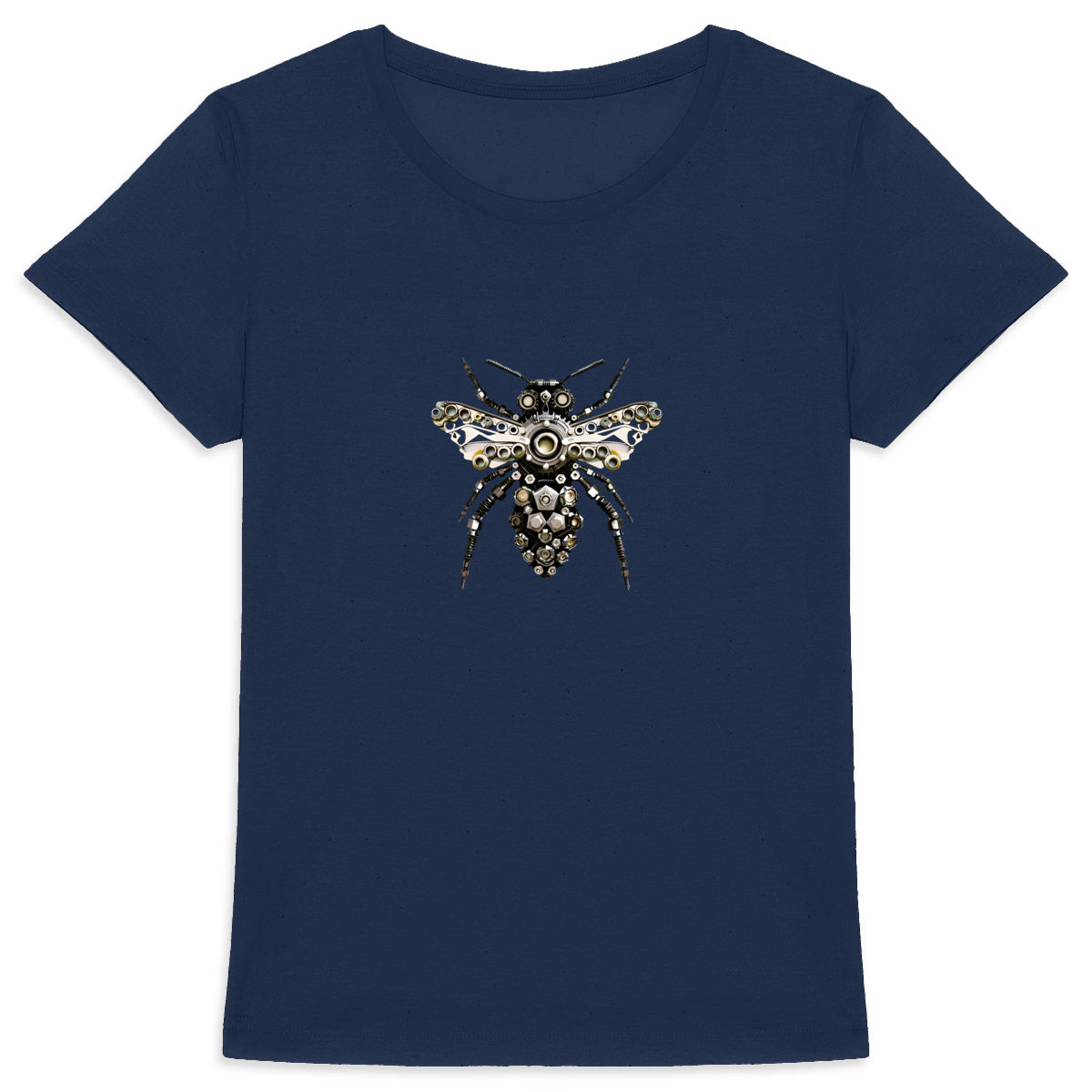 Bee Bolted 6 Front T-shirt Femme à Col Rond 