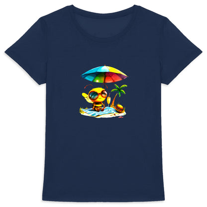 Chilling Bee at the Beach Front T-shirt Femme à Col Rond