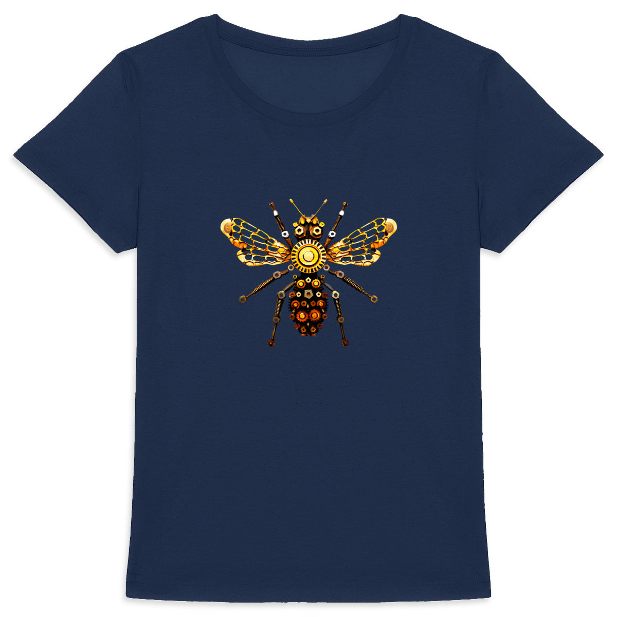 Bee Bolted 1 Front T-shirt Femme à Col Rond