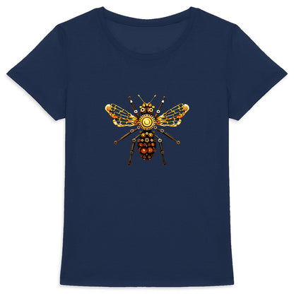 Bee Bolted 1 Front T-shirt Femme à Col Rond