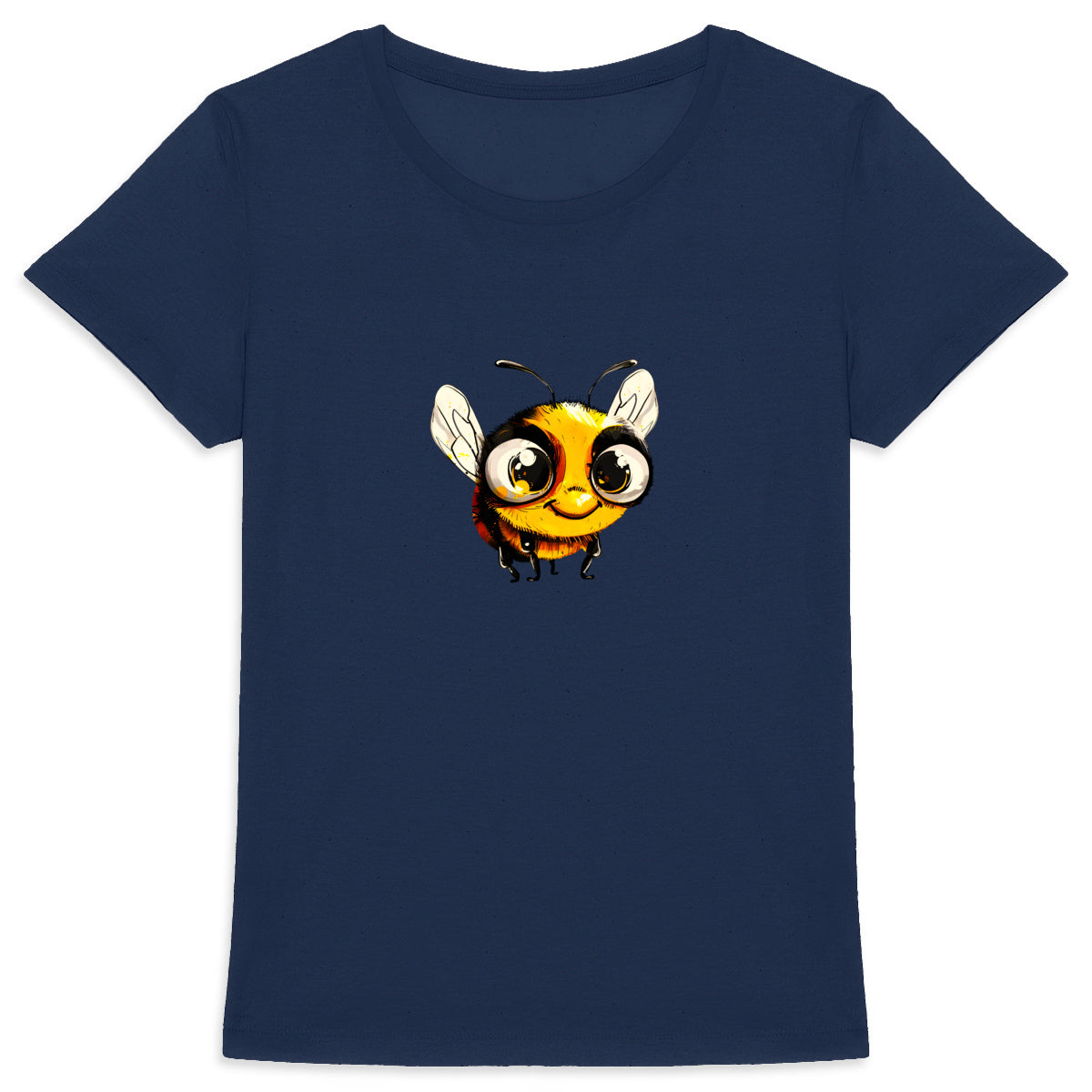 Cute Bee 2 Front T-shirt Femme à Col Rond