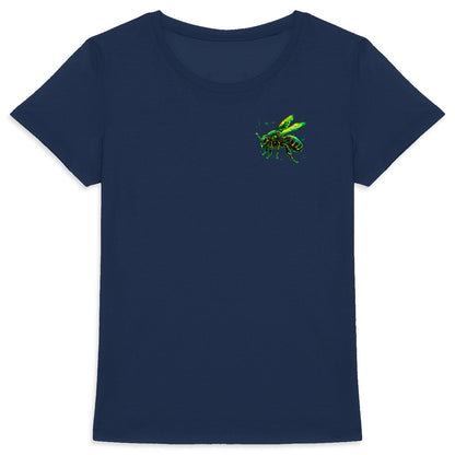 Eletronic Chip Green Bee 2 Logo T-shirt Femme à Col Rond