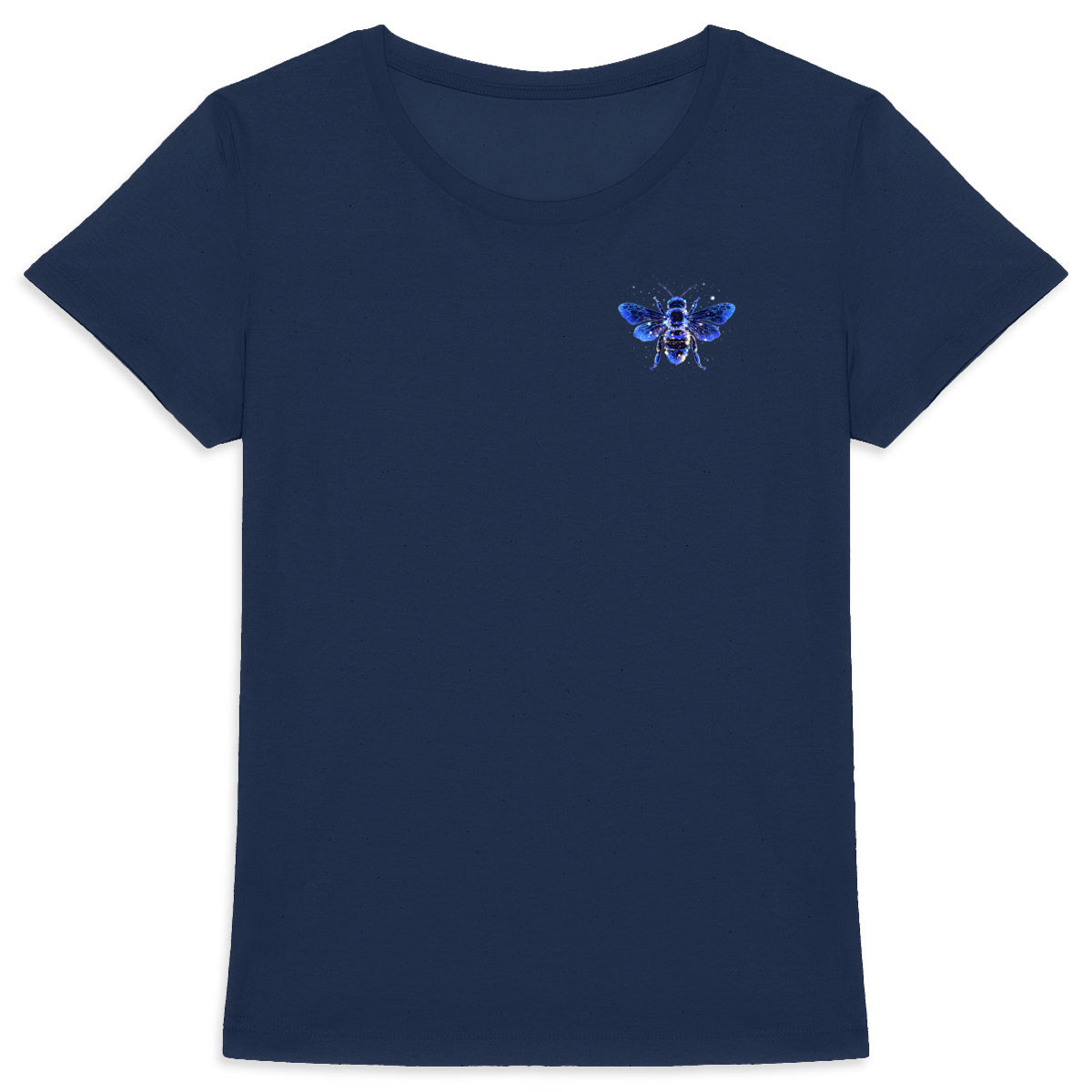 Celestial Blue Bee 1 Logo T-shirt Femme à Col Rond