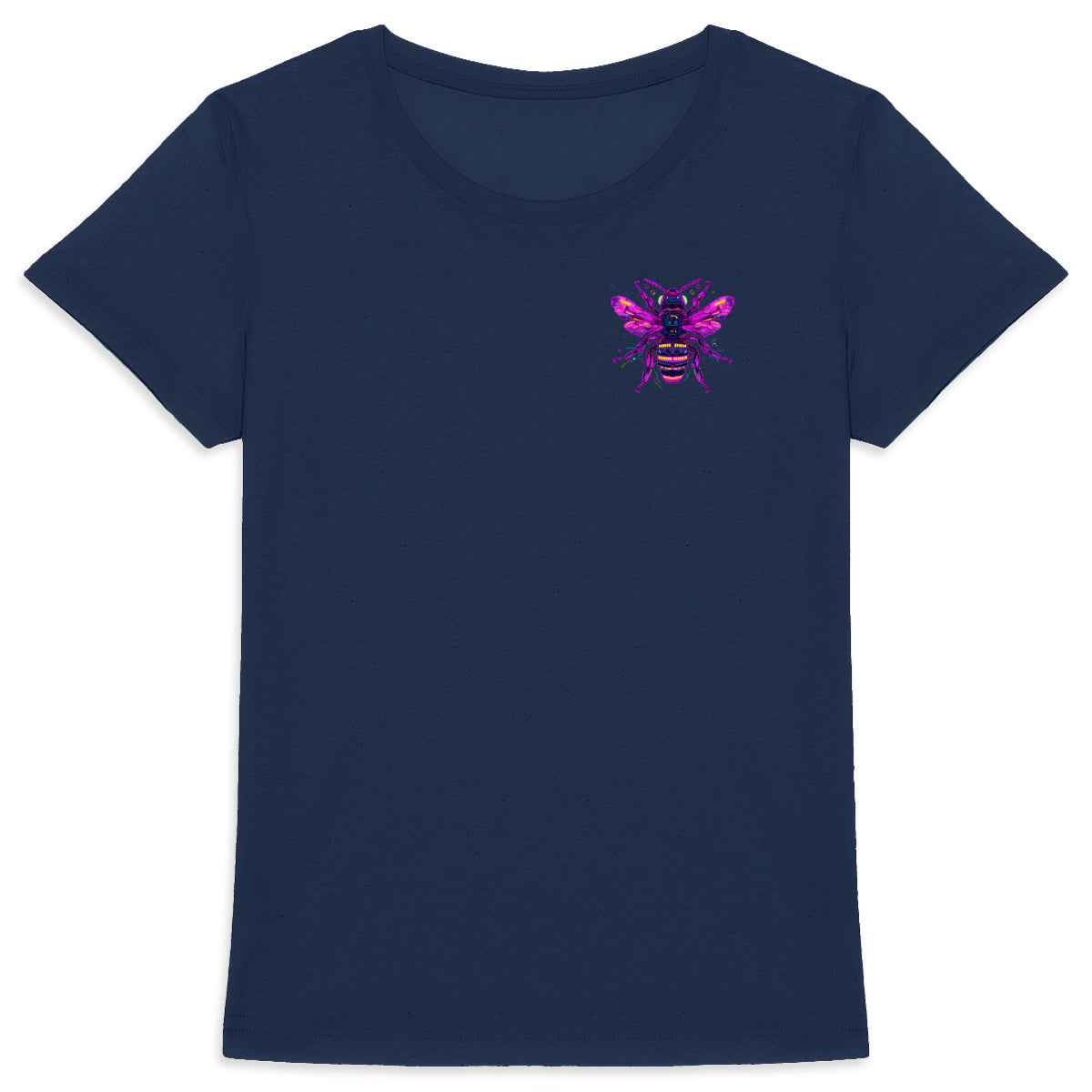 Eletronic Chip Purple Bee 1 Logo T-shirt Femme à Col Rond