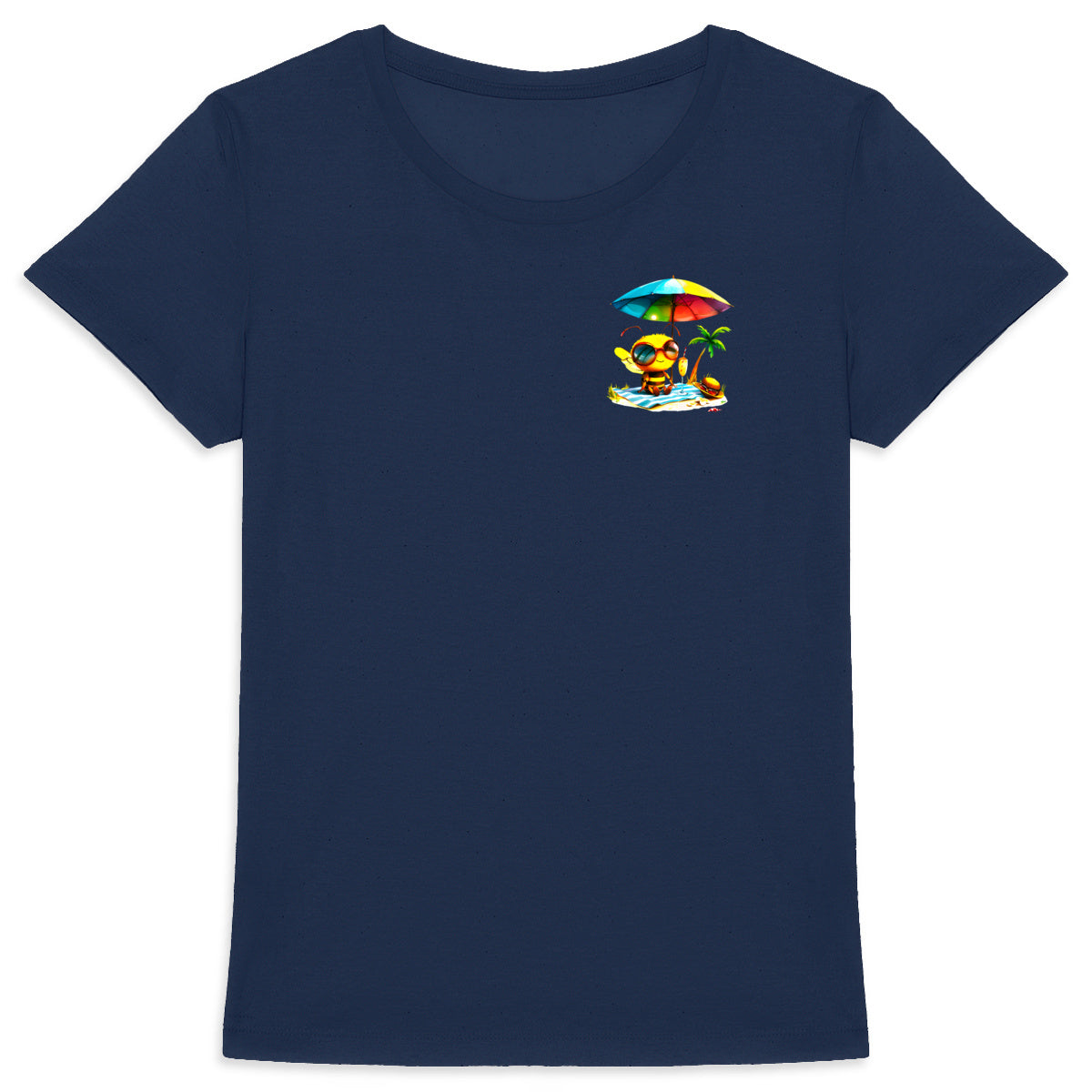 Chilling Bee at the Beach Logo T-shirt Femme à Col Rond