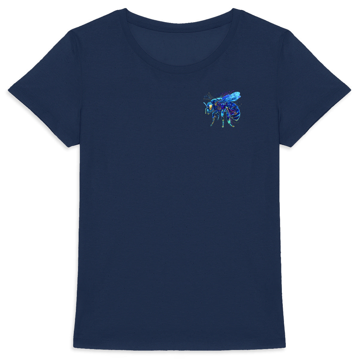 Eletronic Chip Blue Bee 2 Logo T-shirt Femme à Col Rond