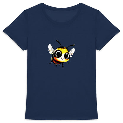 Cute Bee 1 Front T-shirt Femme à Col Rond