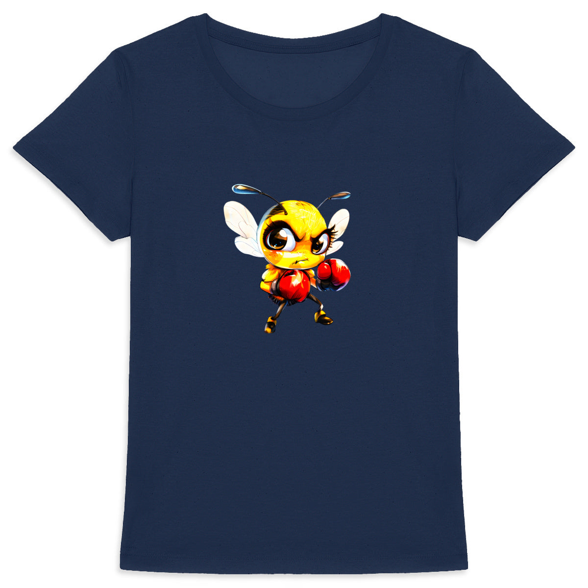 Boxing Bee 1 Front T-shirt Femme à Col Rond