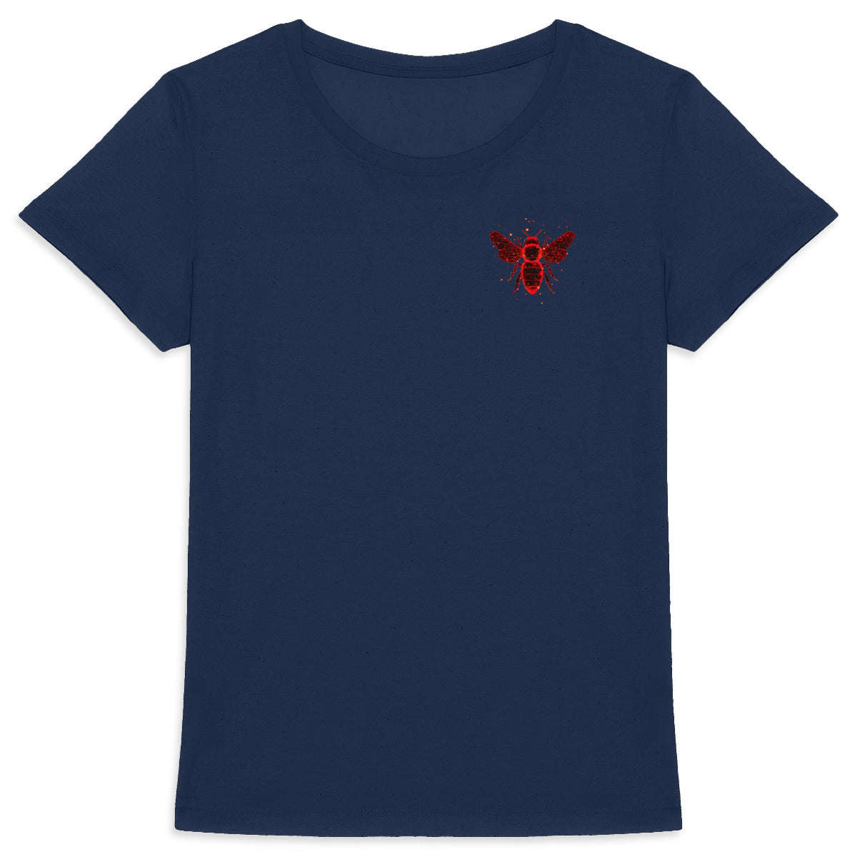 Celestial Red Bee 1 Logo T-shirt Femme à Col Rond