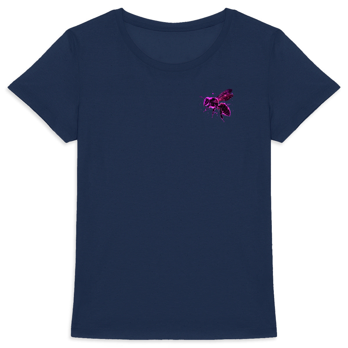 Celestial Purple Bee 2 Logo T-shirt Femme à Col Rond