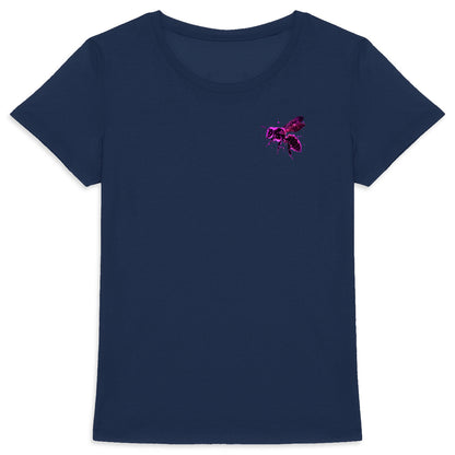 Celestial Purple Bee 2 Logo T-shirt Femme à Col Rond