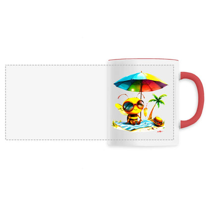 Chilling Out Bee at the Beach Mug Céramique