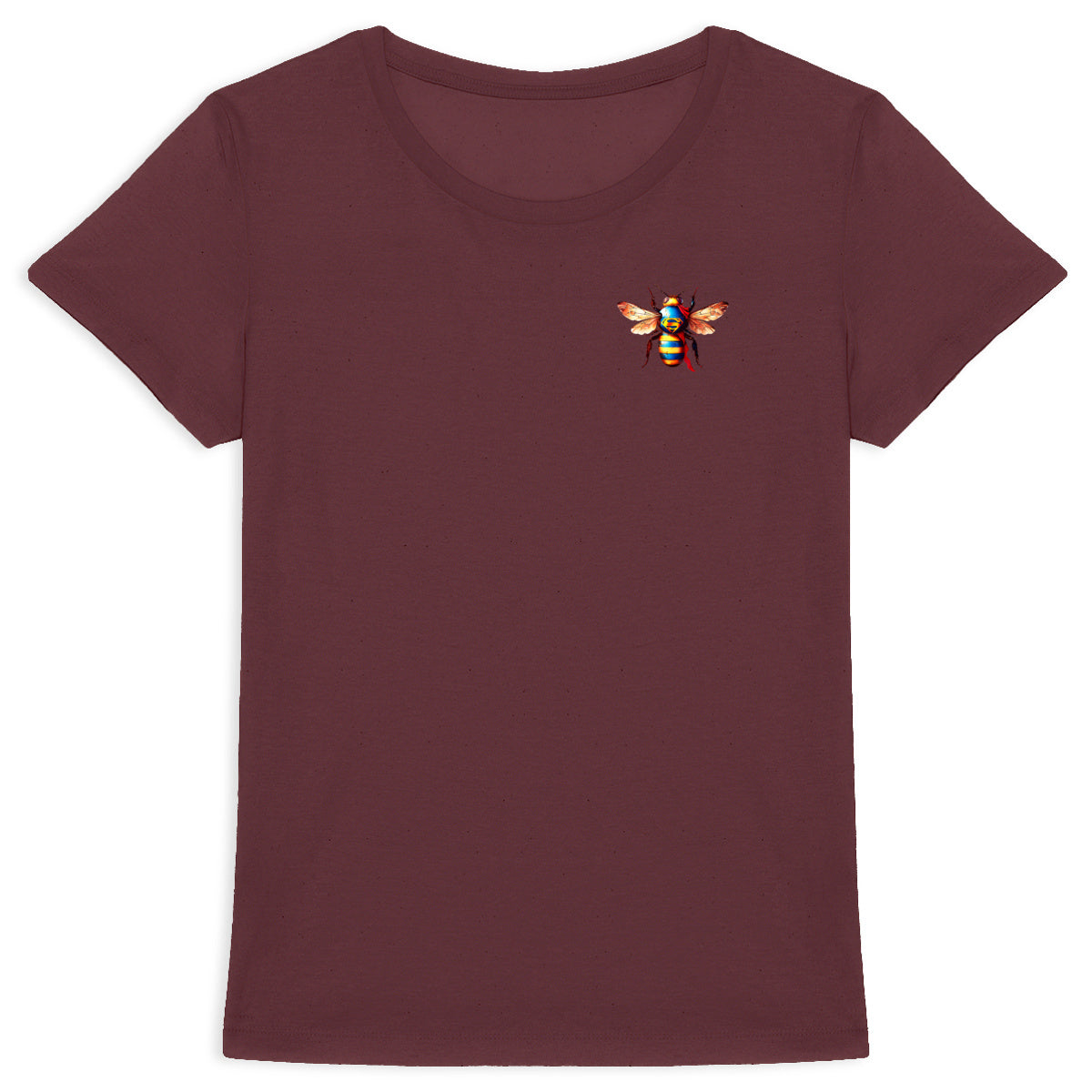 Super Man Bee Logo T-shirt Femme à Col Rond