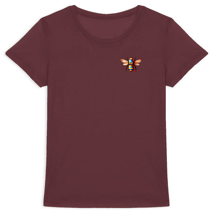 Super Man Bee Logo T-shirt Femme à Col Rond