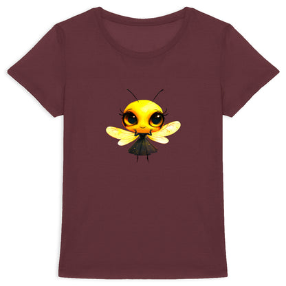 Dressed Up Bee 2 Front T-shirt Femme à Col Rond