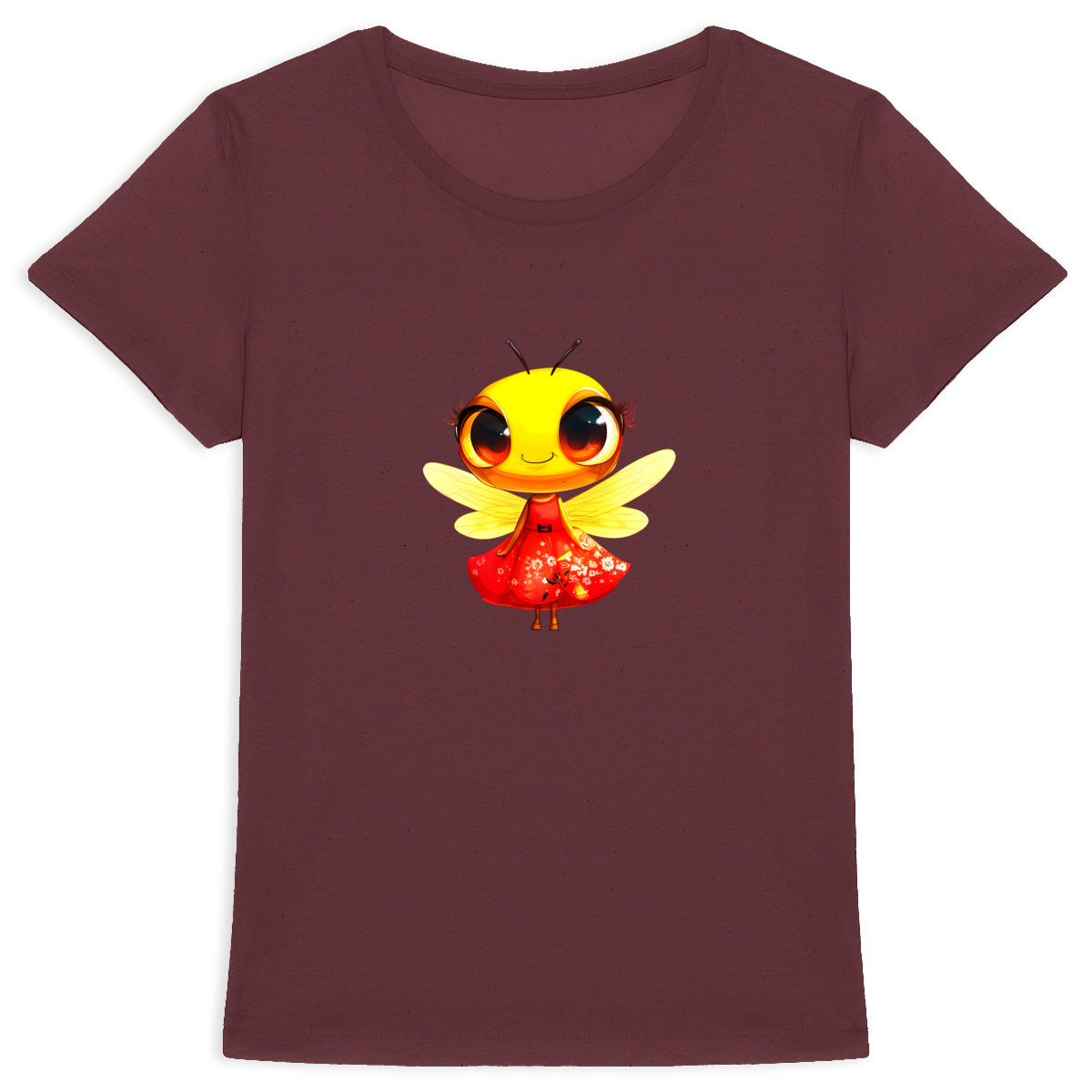 Dressed Up Bee 3 Front T-shirt Femme à Col Rond