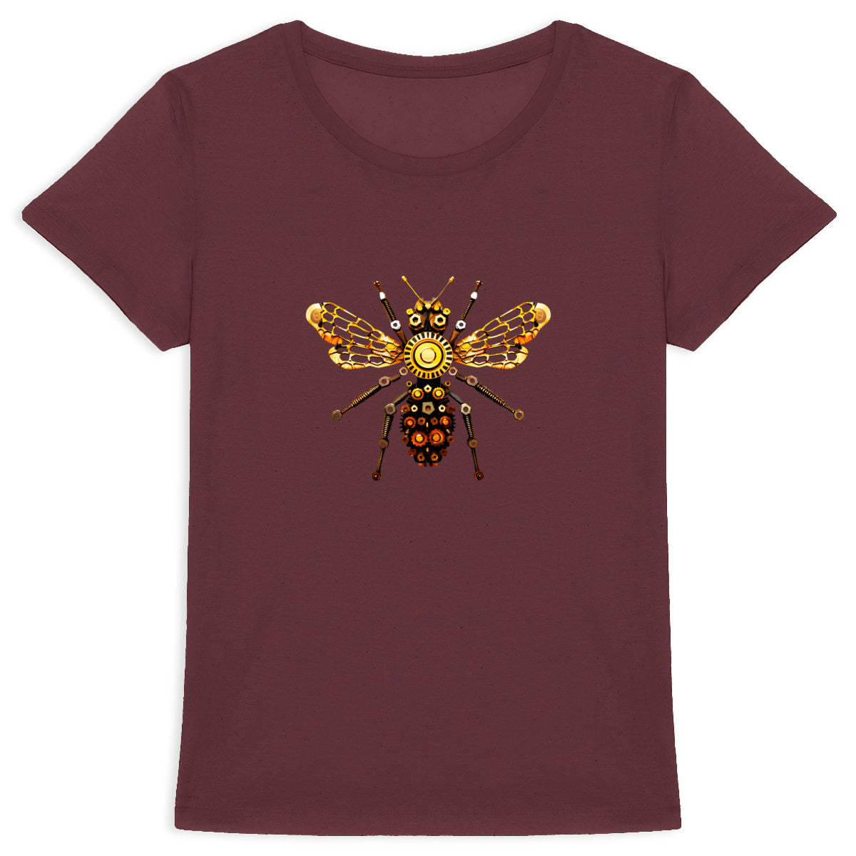 Bee Bolted 1 Front T-shirt Femme à Col Rond