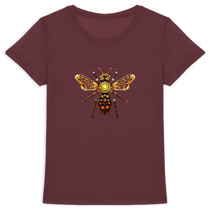 Bee Bolted 1 Front T-shirt Femme à Col Rond