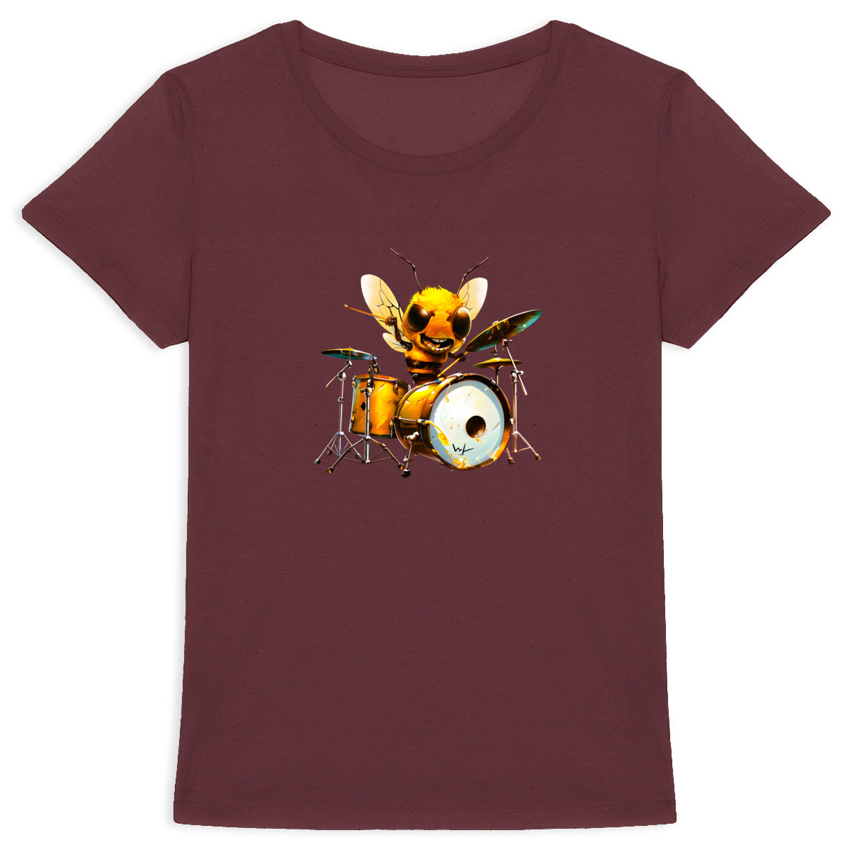 Battery Bee 2 Front T-shirt Femme à Col Rond