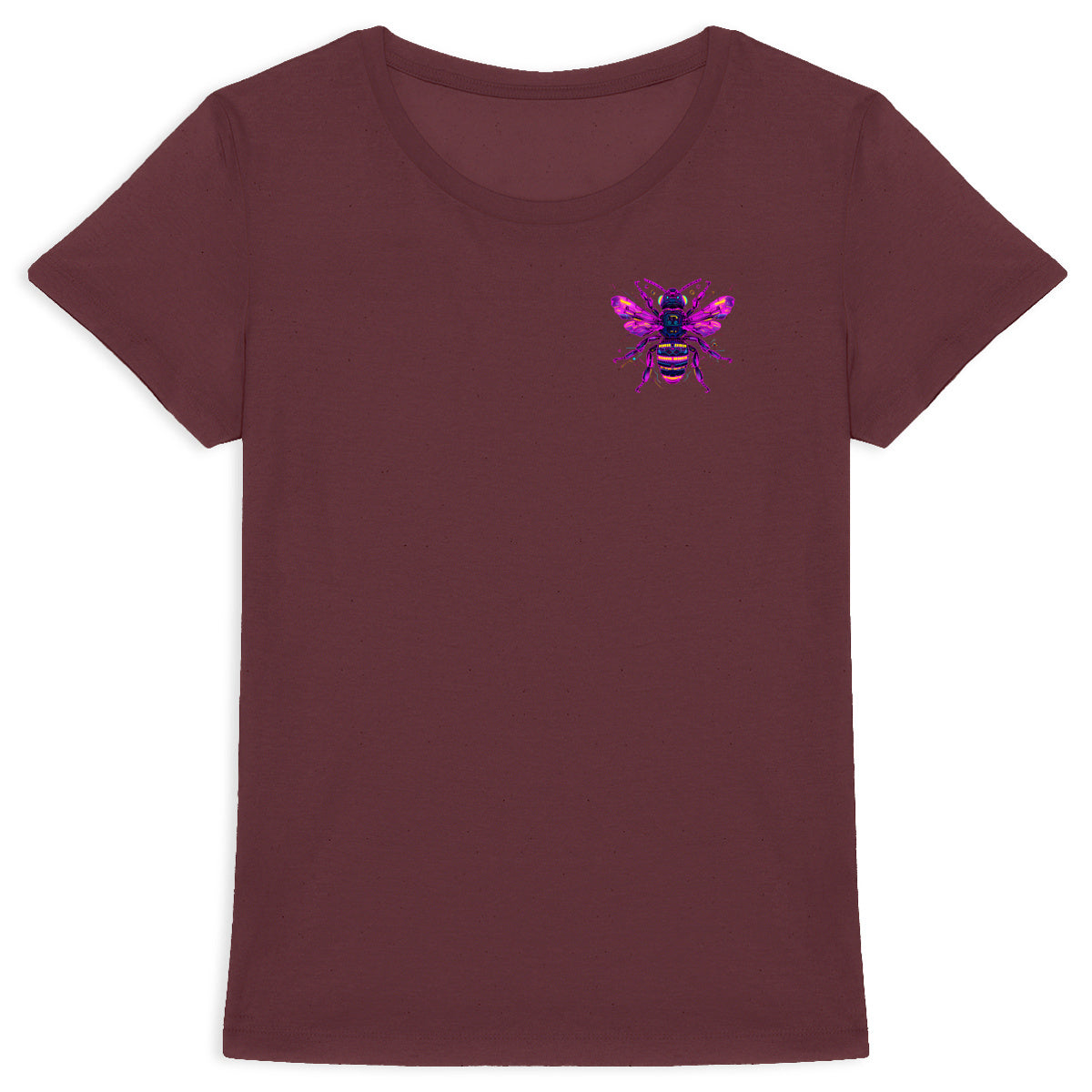 Eletronic Chip Purple Bee 1 Logo T-shirt Femme à Col Rond