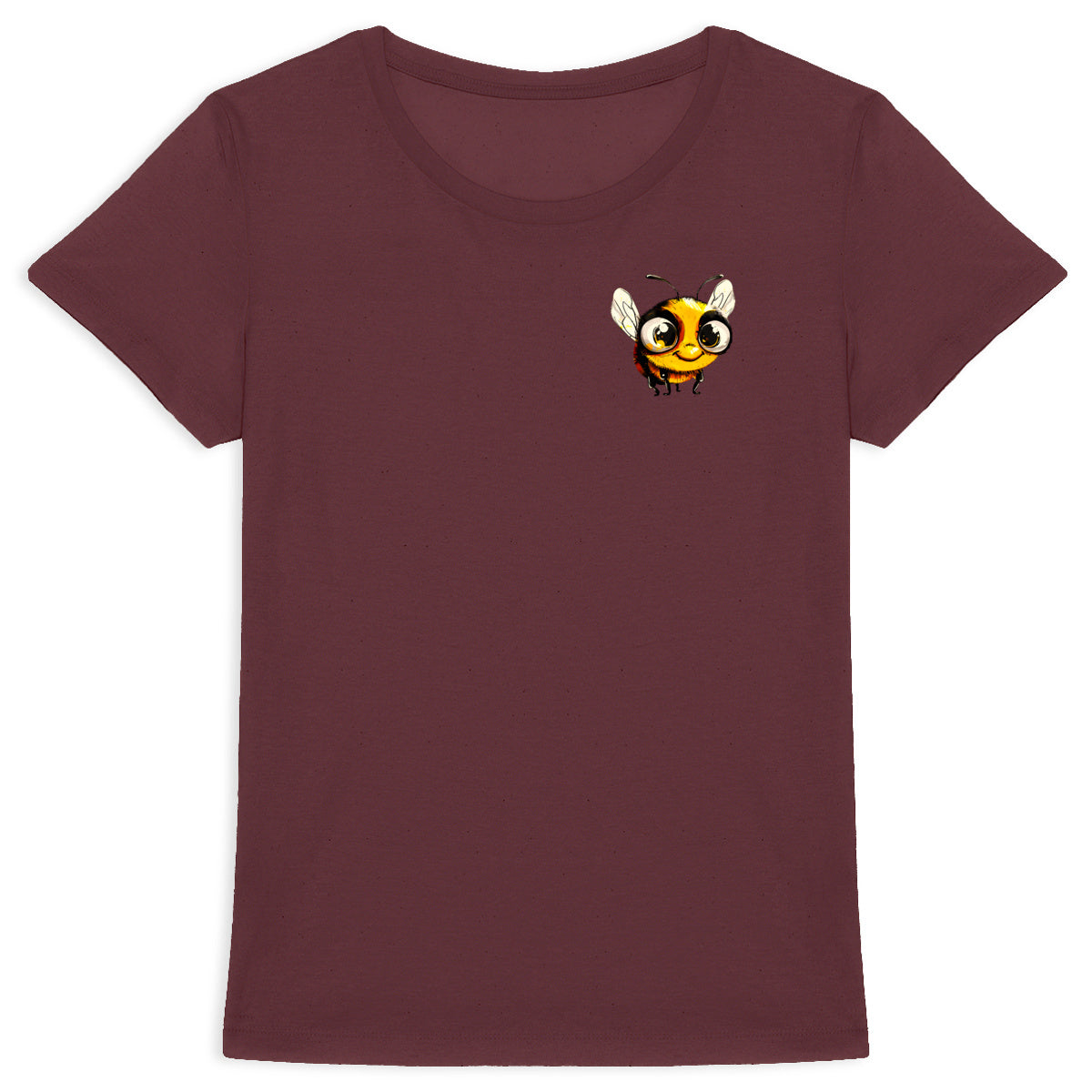 Cute Bee 2 Logo T-shirt Femme à Col Rond