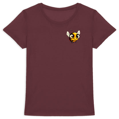 Cute Bee 2 Logo T-shirt Femme à Col Rond