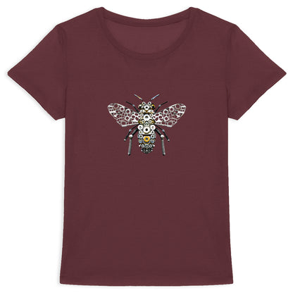 Bee Bolted 5 Front T-shirt Femme à Col Rond 