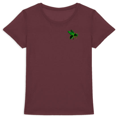 Celestial Green Bee 2 Logo T-shirt Femme à Col Rond