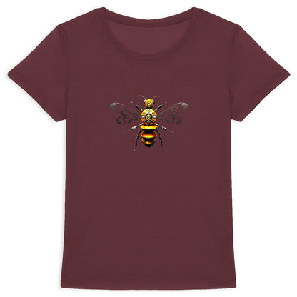 Bee Bolted 4 Front T-shirt Femme à Col Rond 