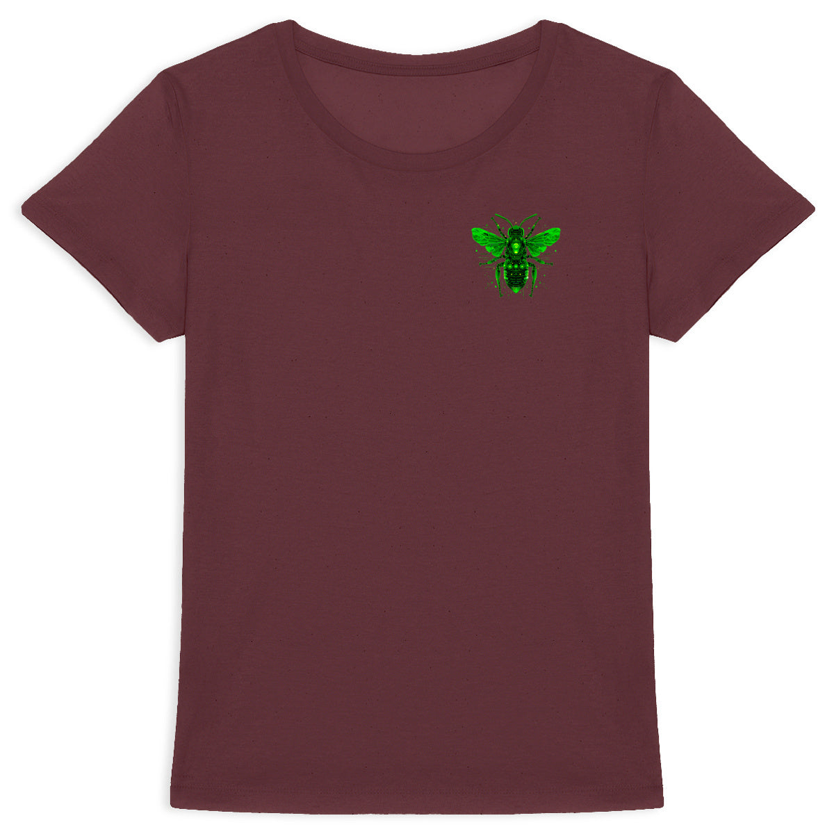 Eletronic Chip Green Bee 1 Logo T-shirt Femme à Col Rond