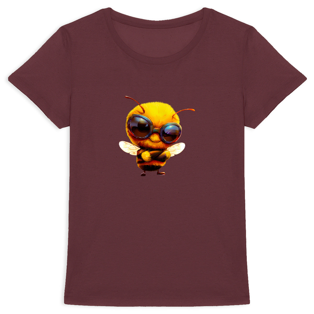 Cool Bee 2 Front T-shirt Femme à Col Rond