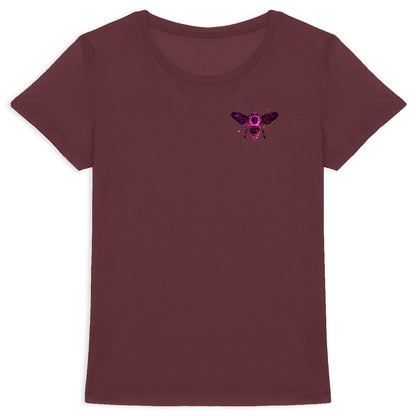 Celestial Purple Bee 1 Logo T-shirt Femme à Col Rond